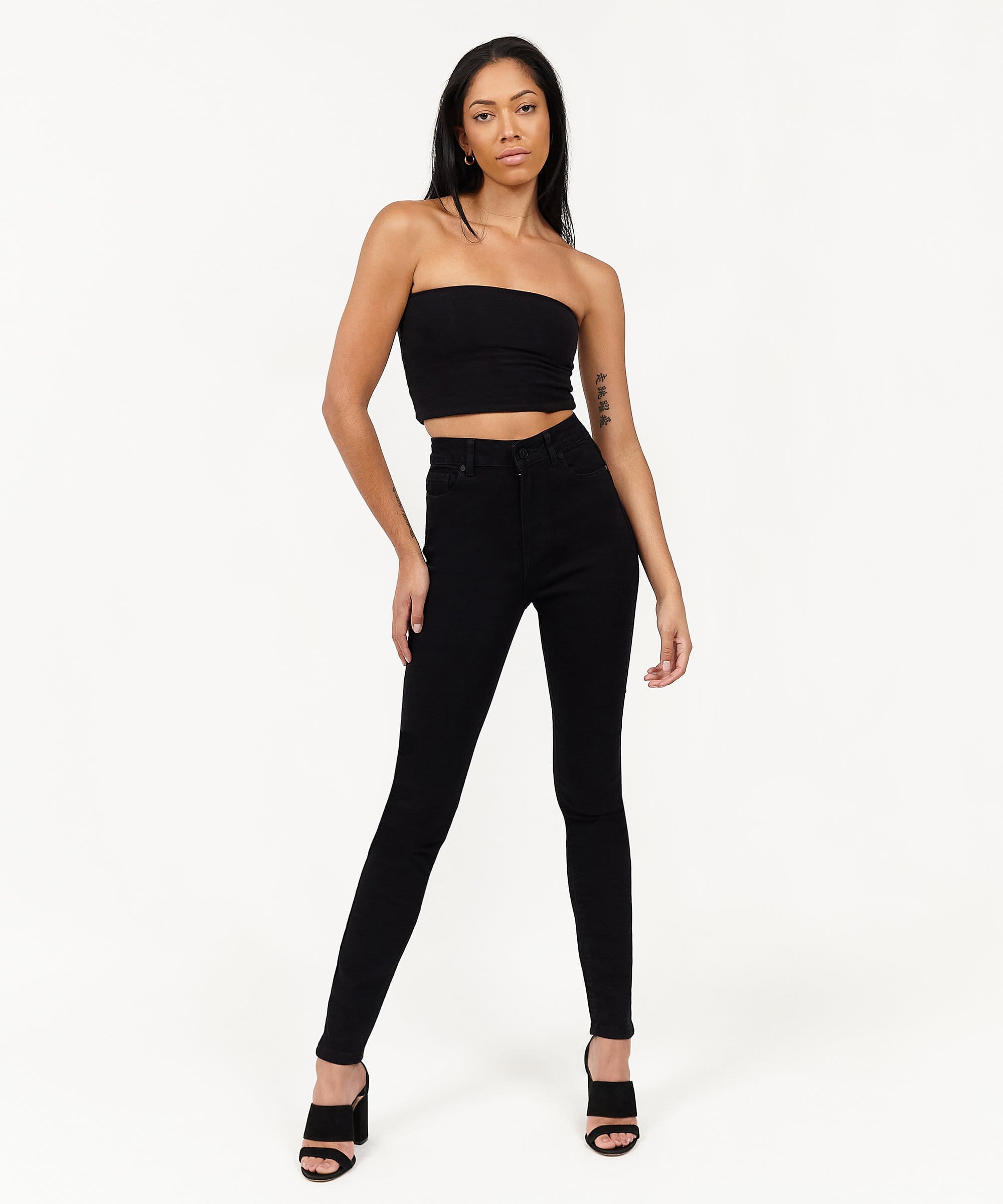 Evelyn Women's High-Waist Super Skinny Jeans - Black