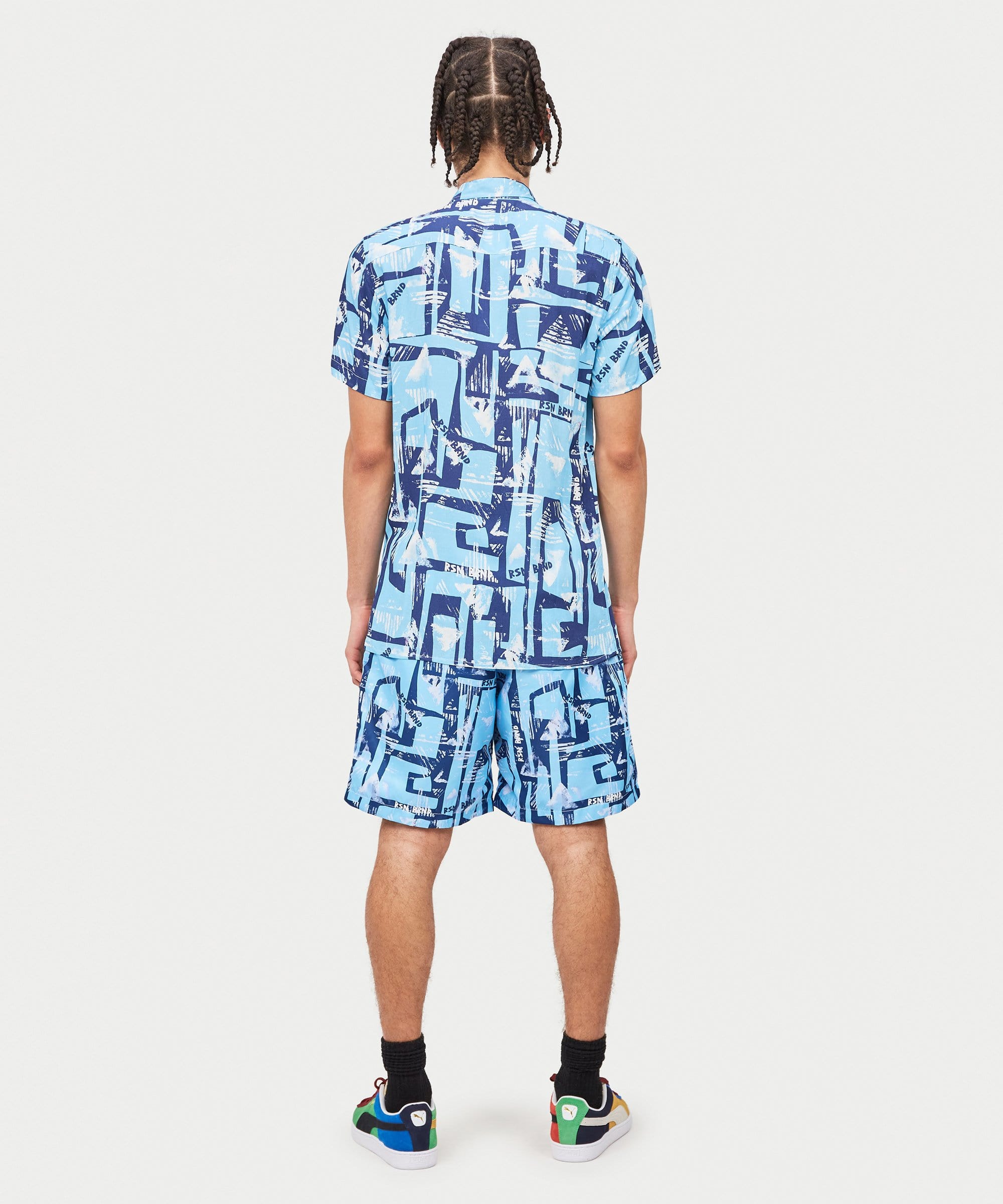 Aqua Shirt Shorts Set