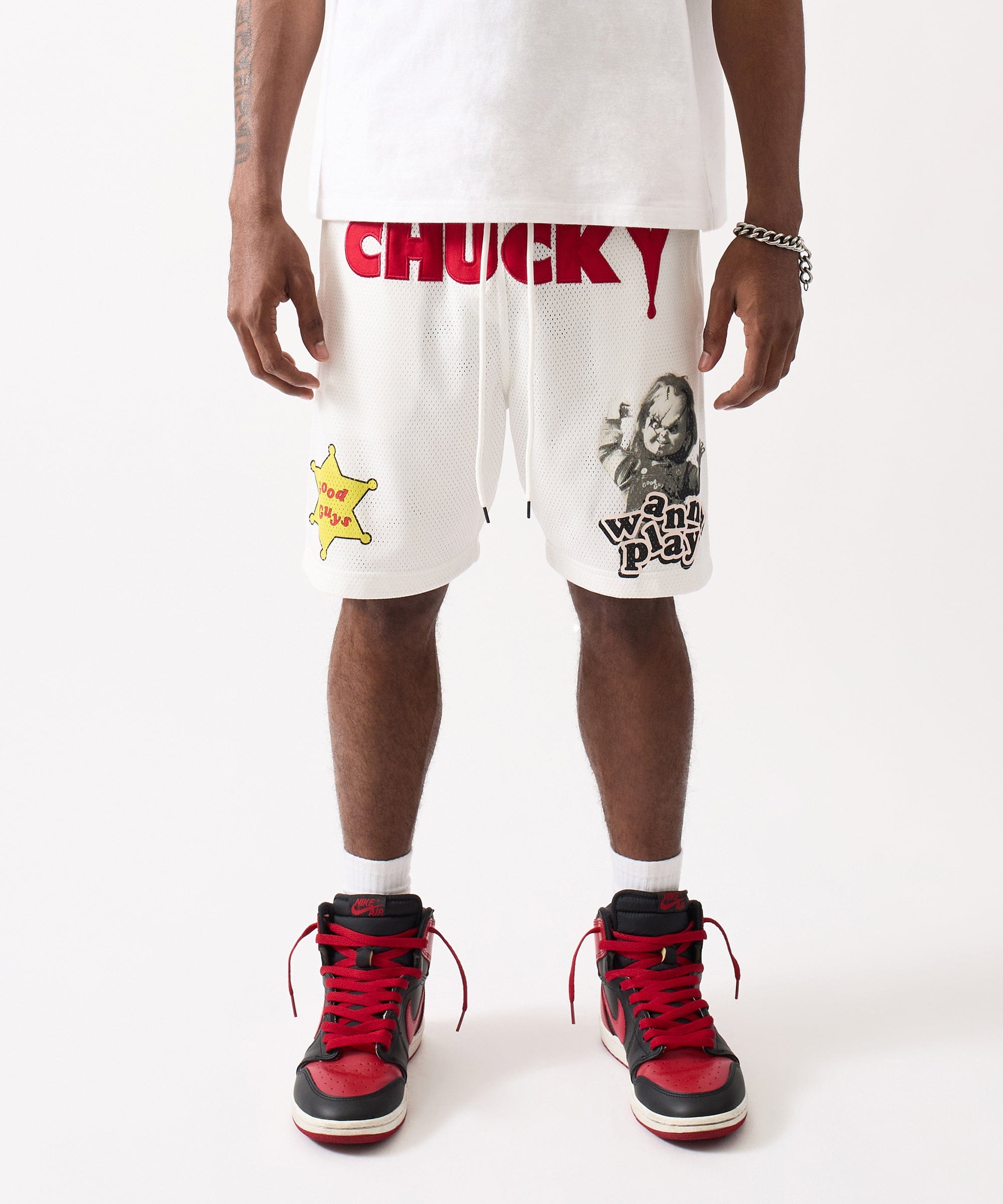 Chucky Mesh Short - White