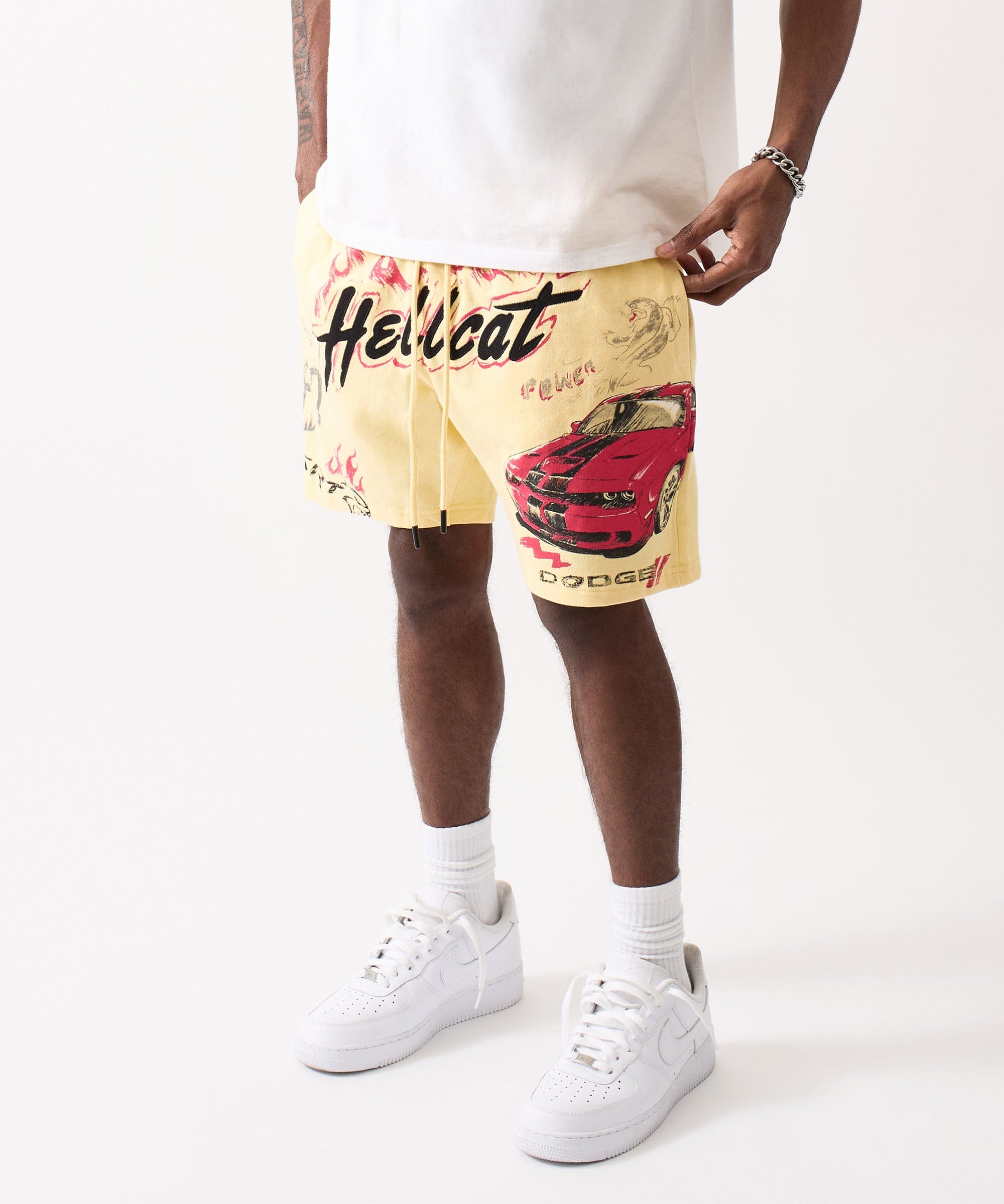 Dodge Hellcat Fleece Short - Tan