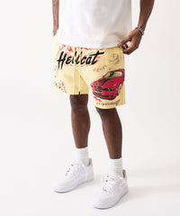 Dodge Hellcat Fleece Short - Tan