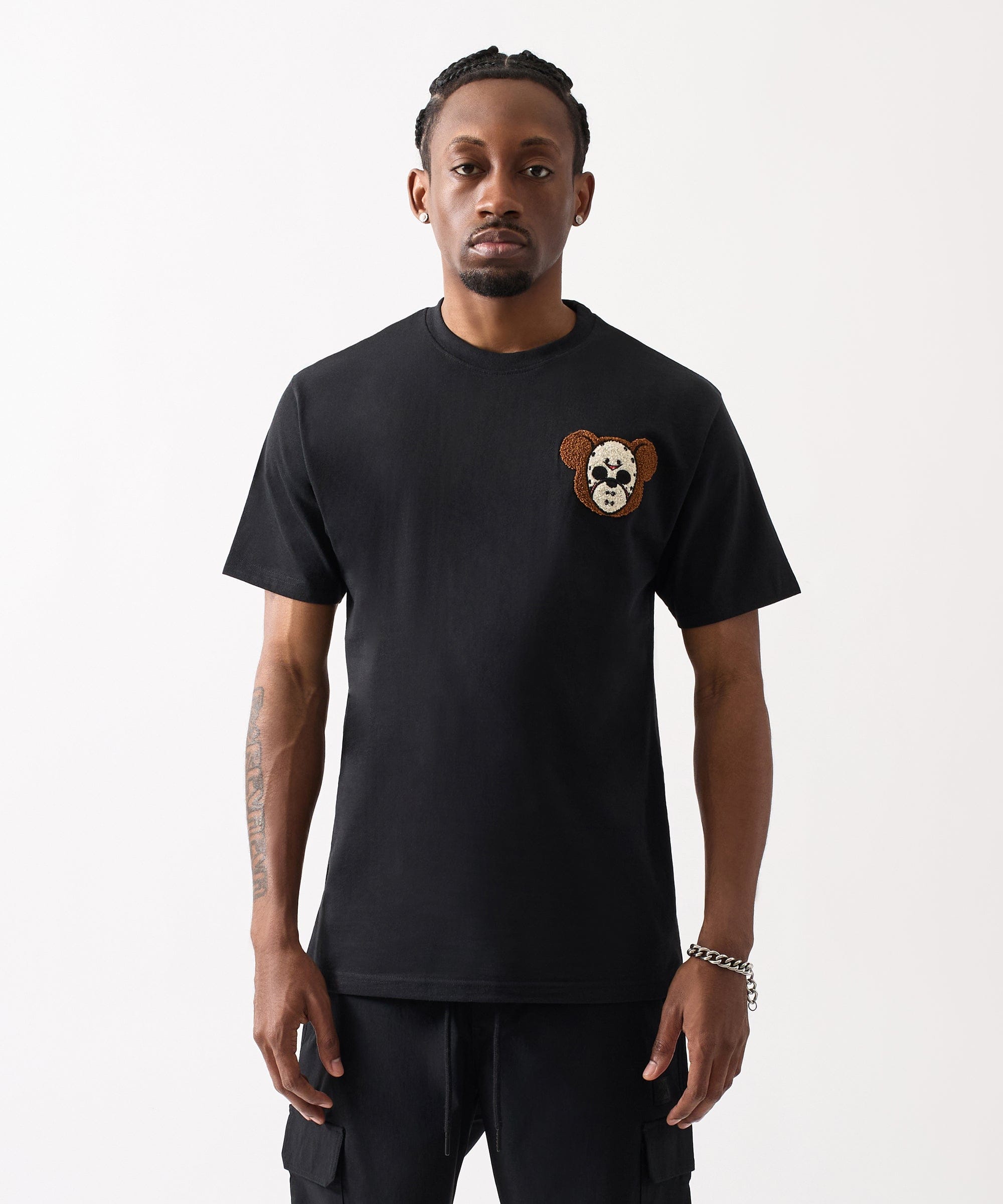 Chest Hit Embroidered Tee - Black