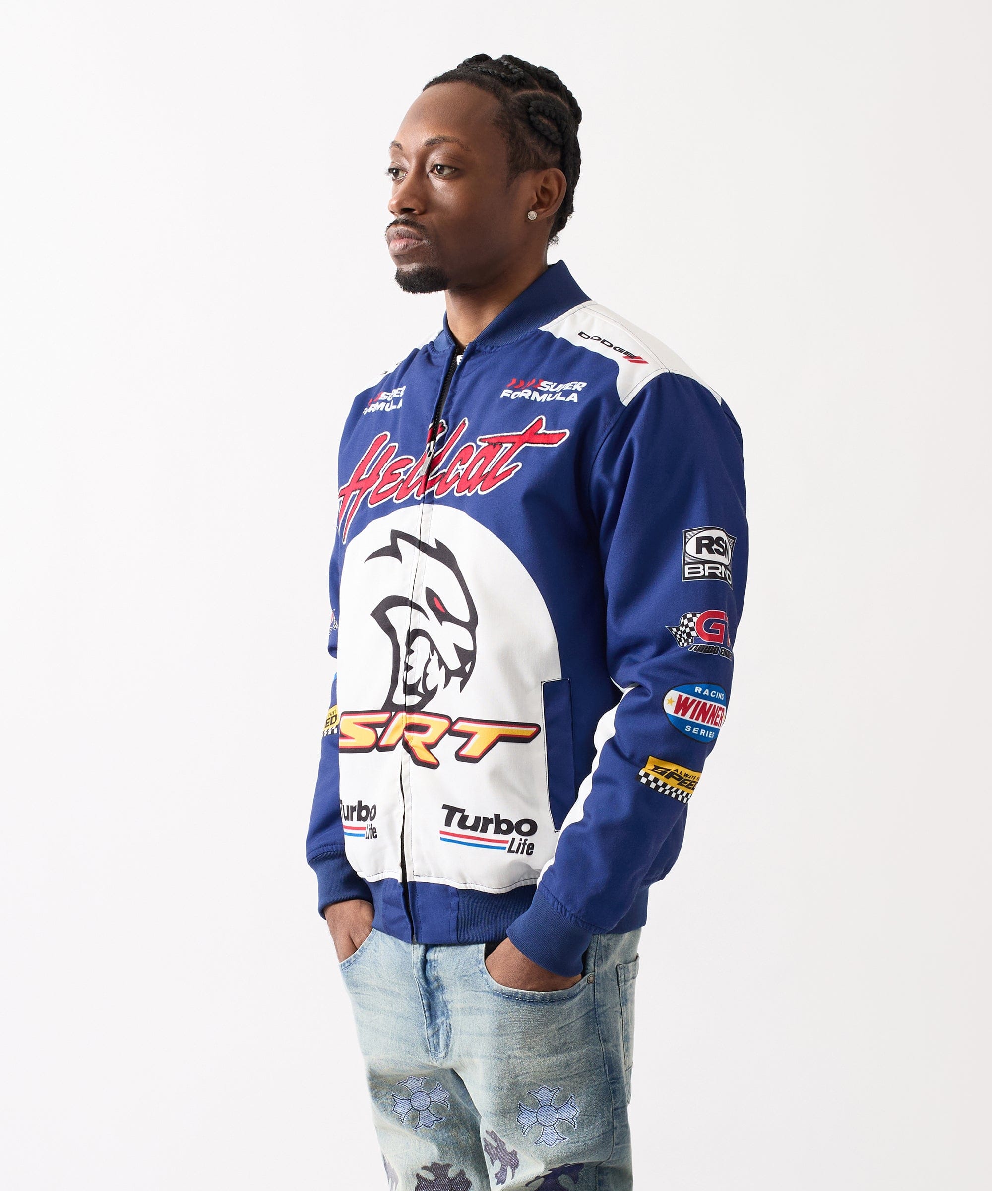 Dodge Hellcat Racing Full Zip Jacket - Blue